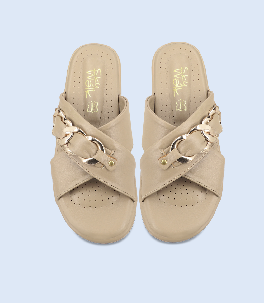 BW9511 BEIGE Women Slipper