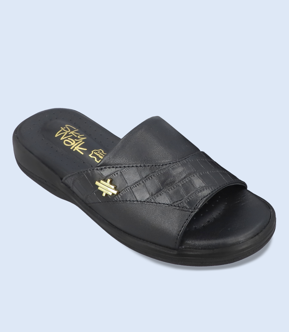 BW9513 BLACK Women Comfort Slipper