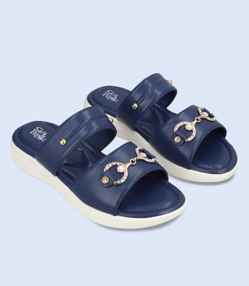 BW9631 Navy Women Comfort Slipper