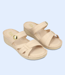 BW9731 BEIGE Women Slipper