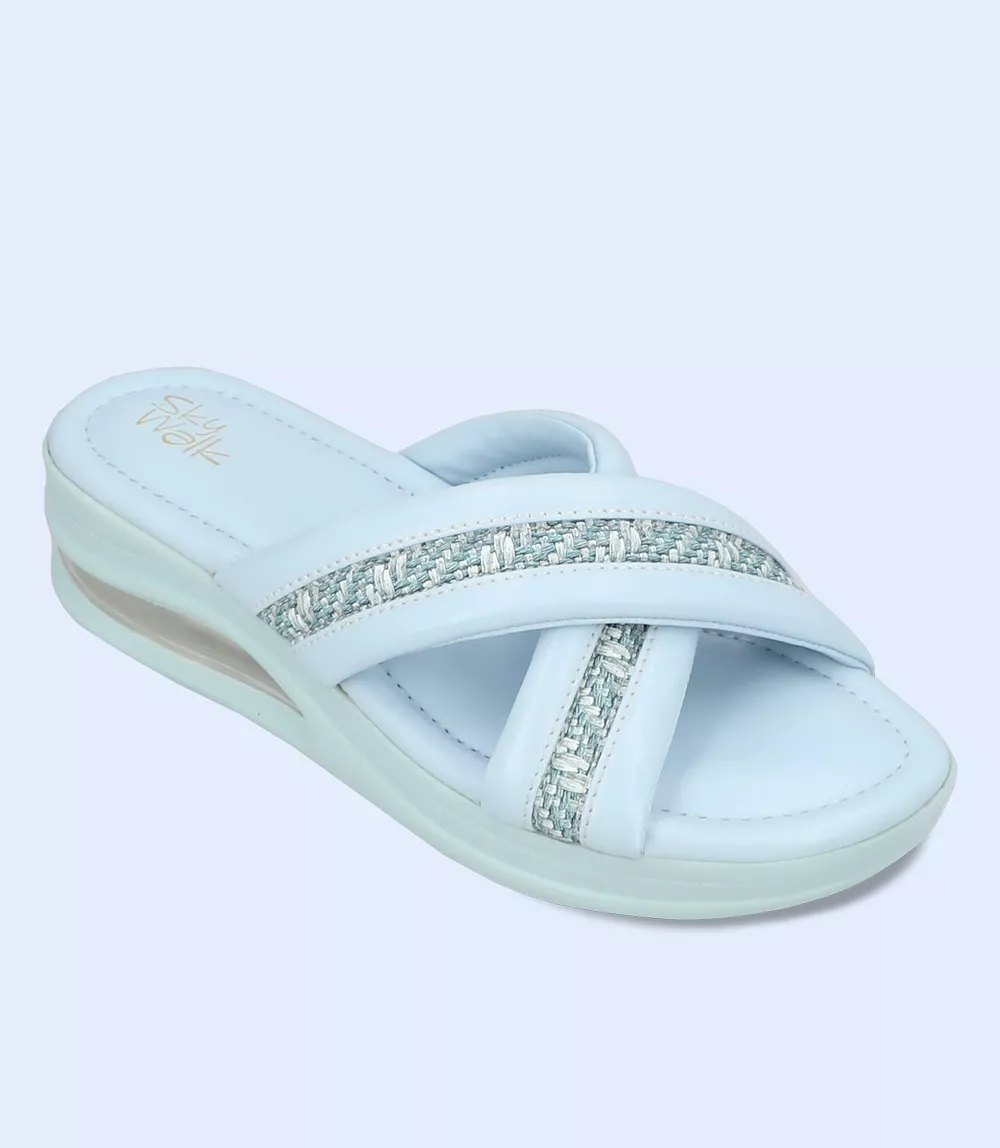 BW9751 Light Blue Women Comfort Slipper