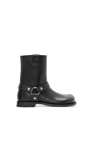 Campo Biker Boot In Calfskin - Black