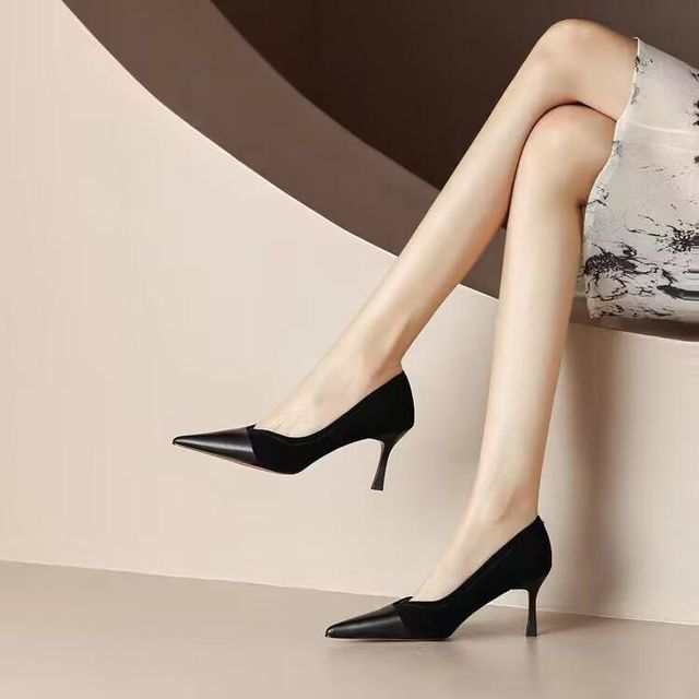 Cap Toe Stiletto Pumps BH28