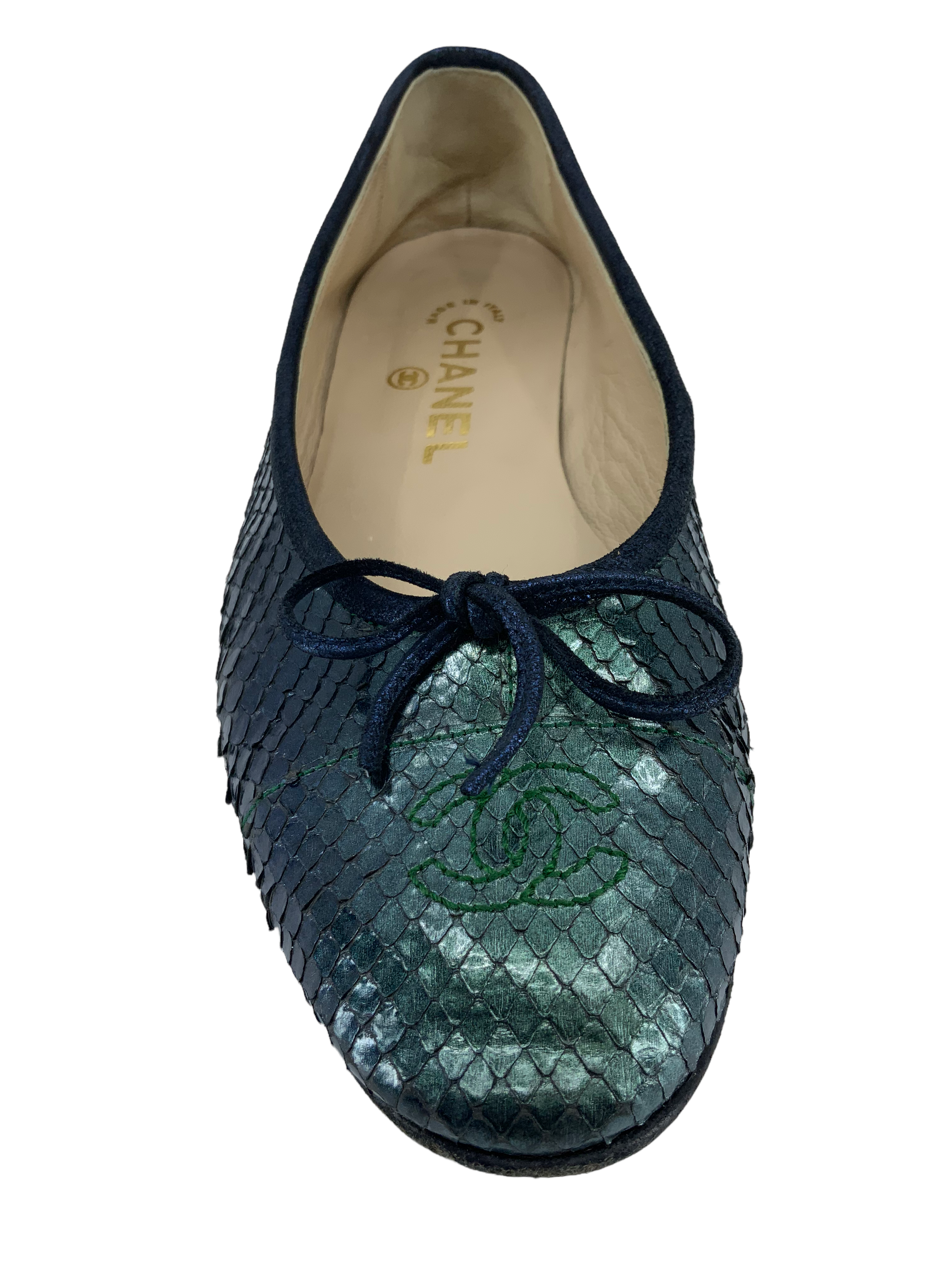 Chanel Python Ballet Flats Size 7