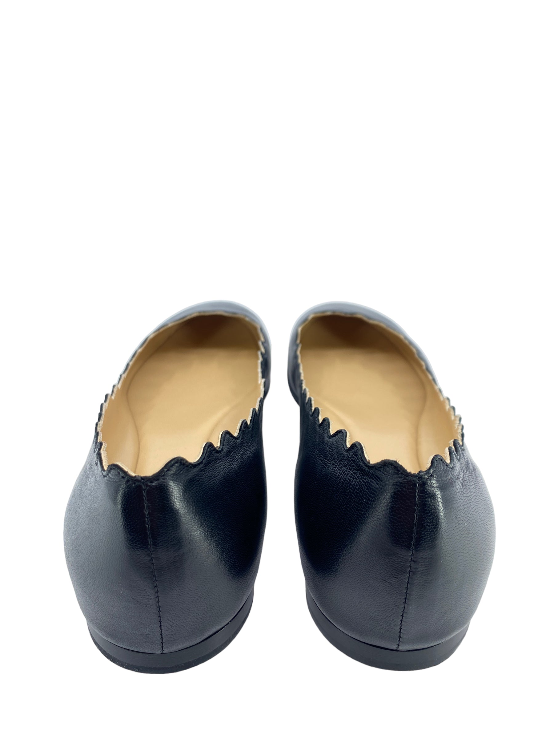 Chloe Lauren Leather Ballet Flats - Size 38.5