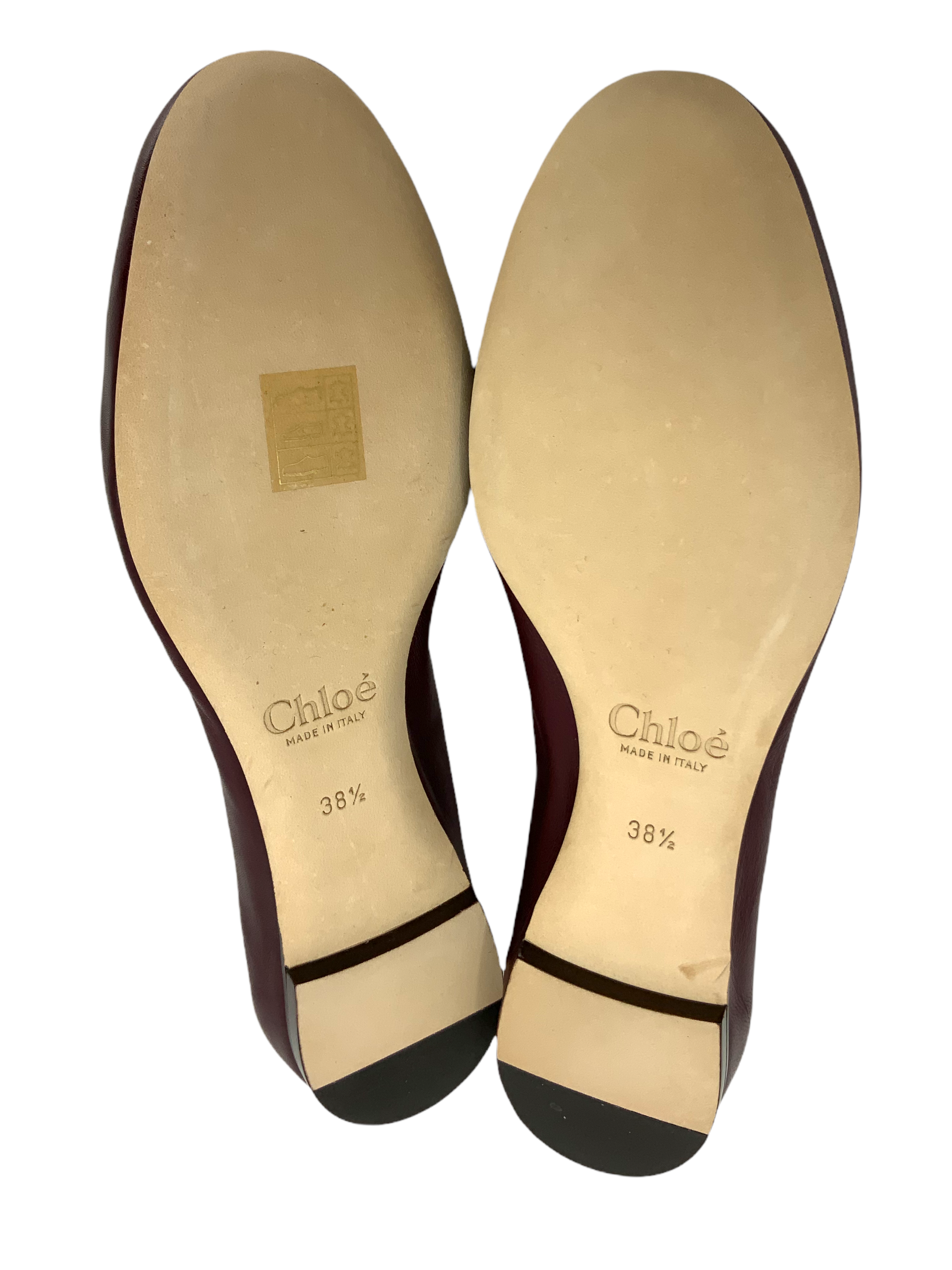 Chloe Lauren Leather Ballet Flats Size 8.5 NEW