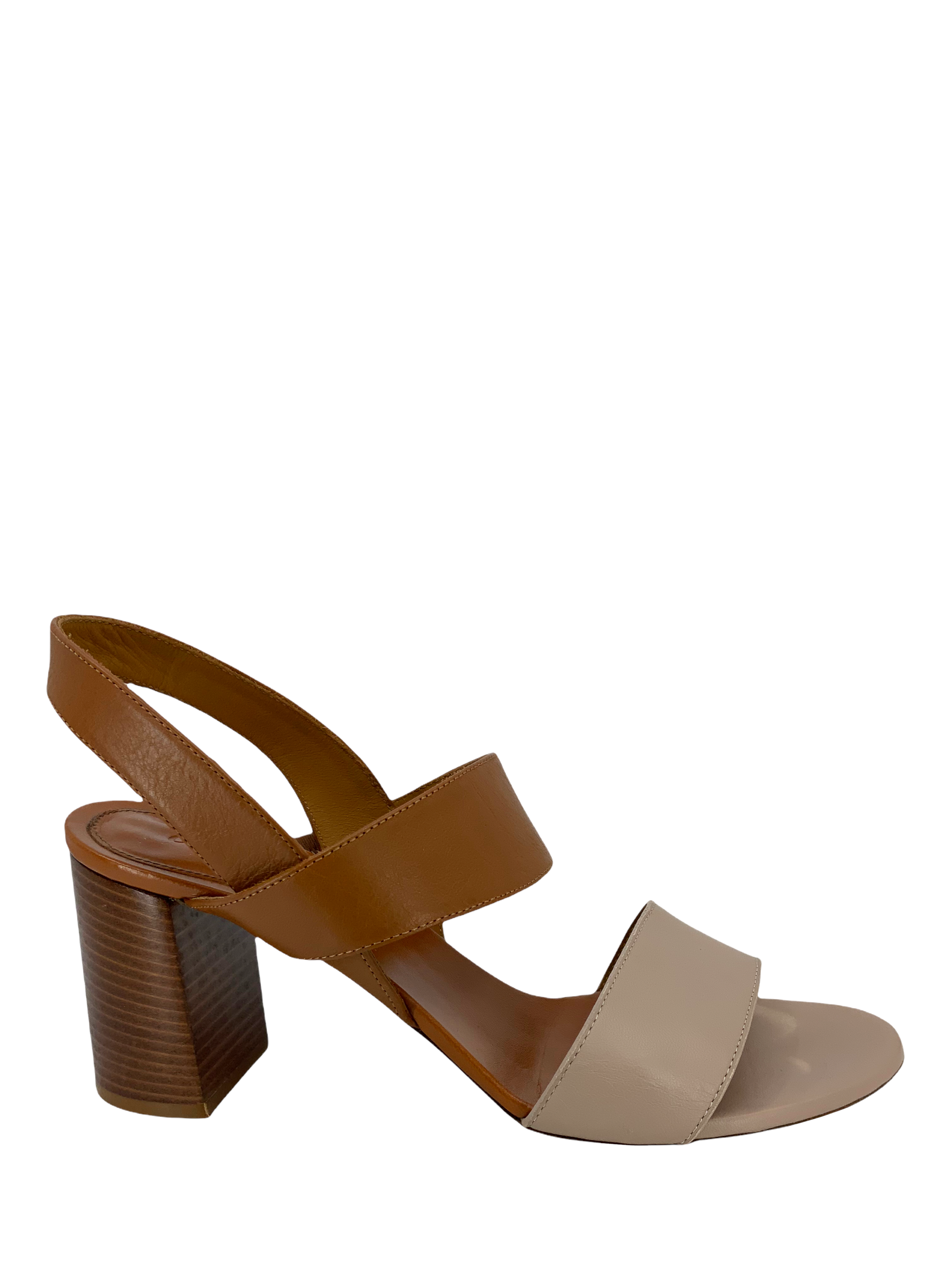 Chloe Mia 9.5 Sandals - Two Tone Block Heel