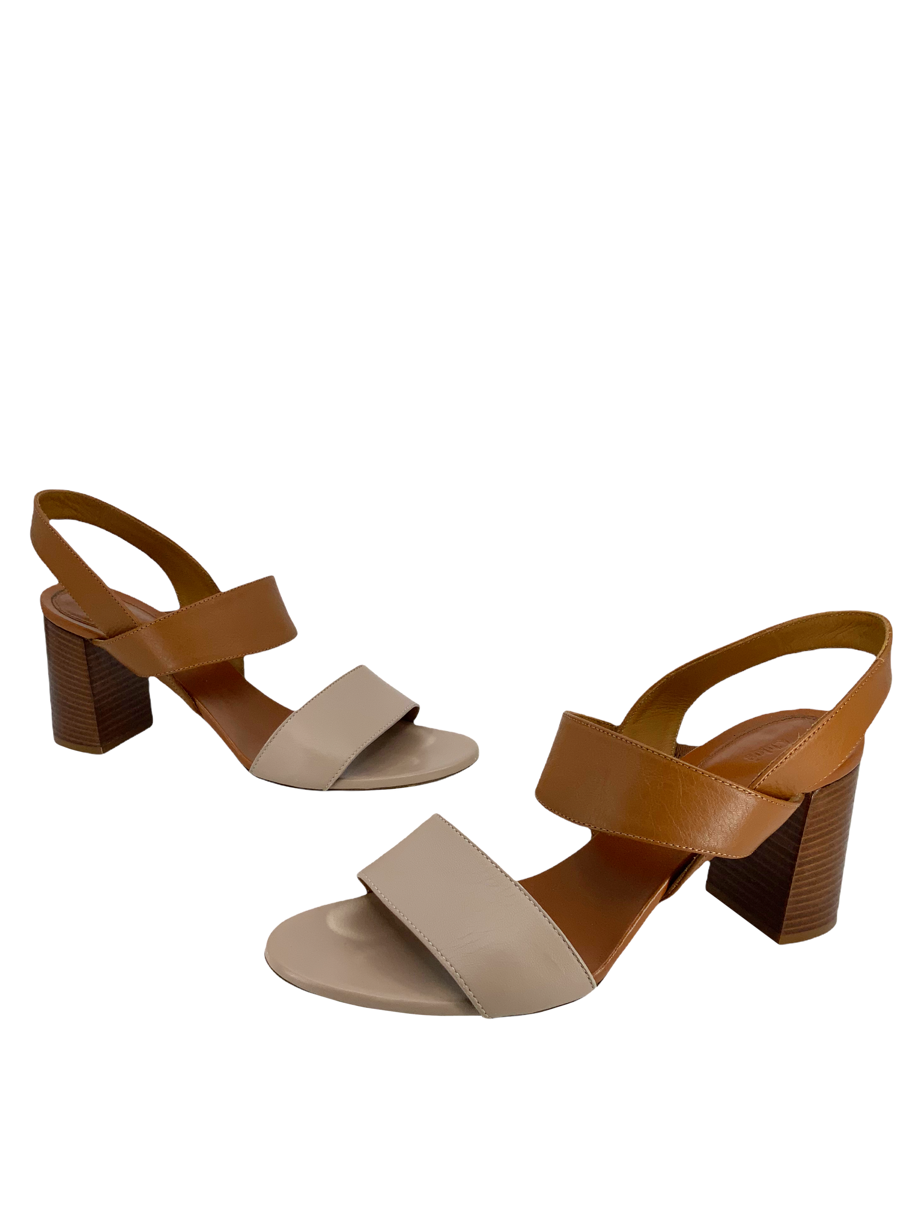 Chloe Mia 9.5 Sandals - Two Tone Block Heel