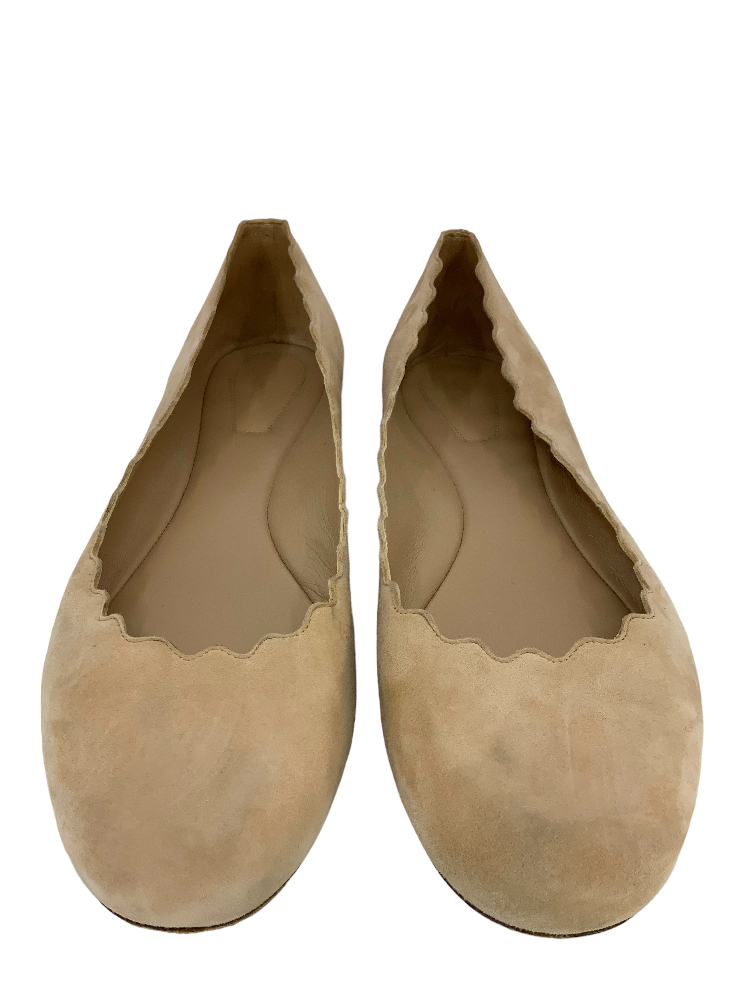 Chloe Suede Ballet Flats - Size 9.5 | Lauren Scalloped: Google SEO: Result 1.