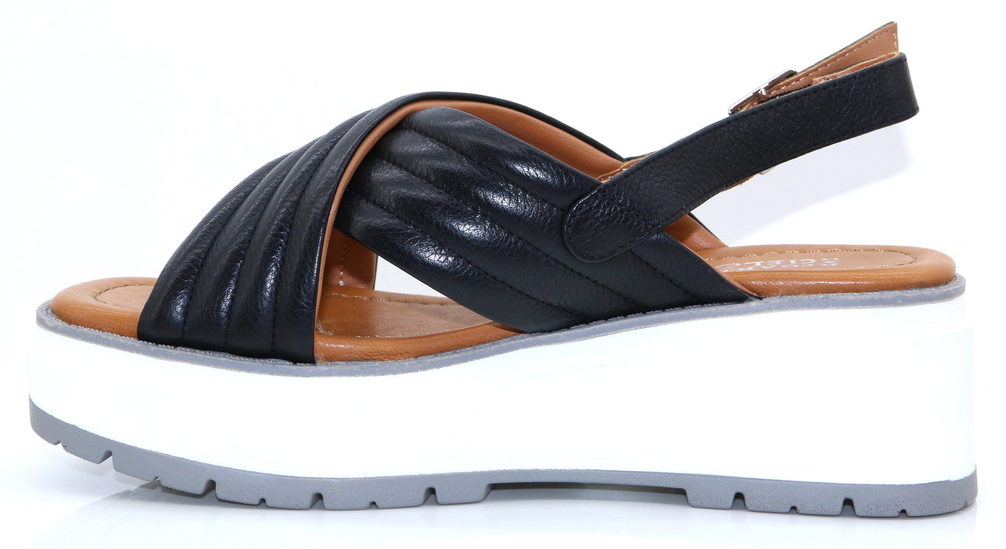 Ciel Black Leather Platform Sandal - Shop Now!