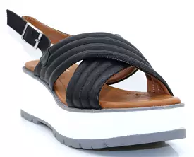 Ciel Black Leather Platform Sandal - Shop Now!