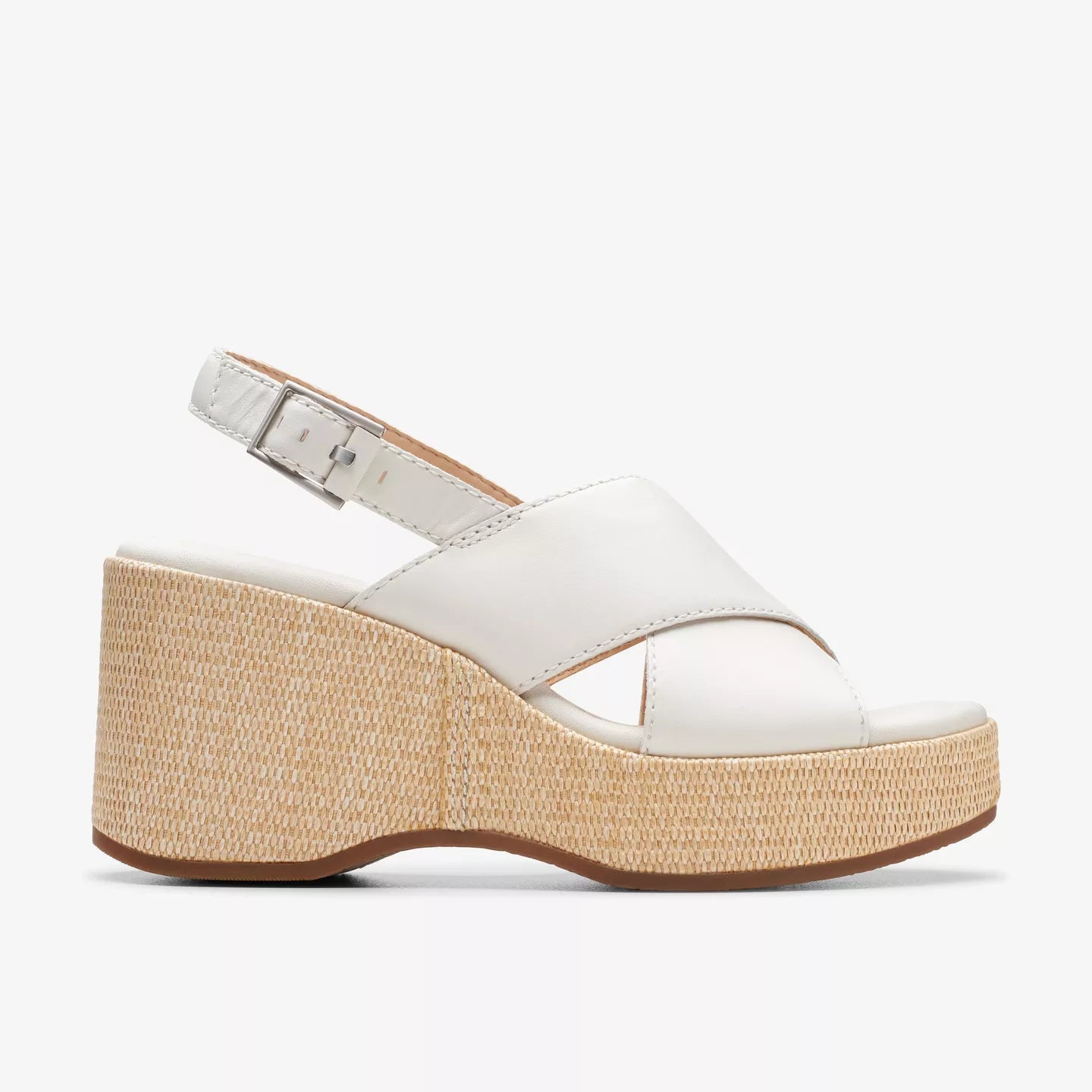 Clarks Manon Wish Off White Leather Wedge - Google SEO