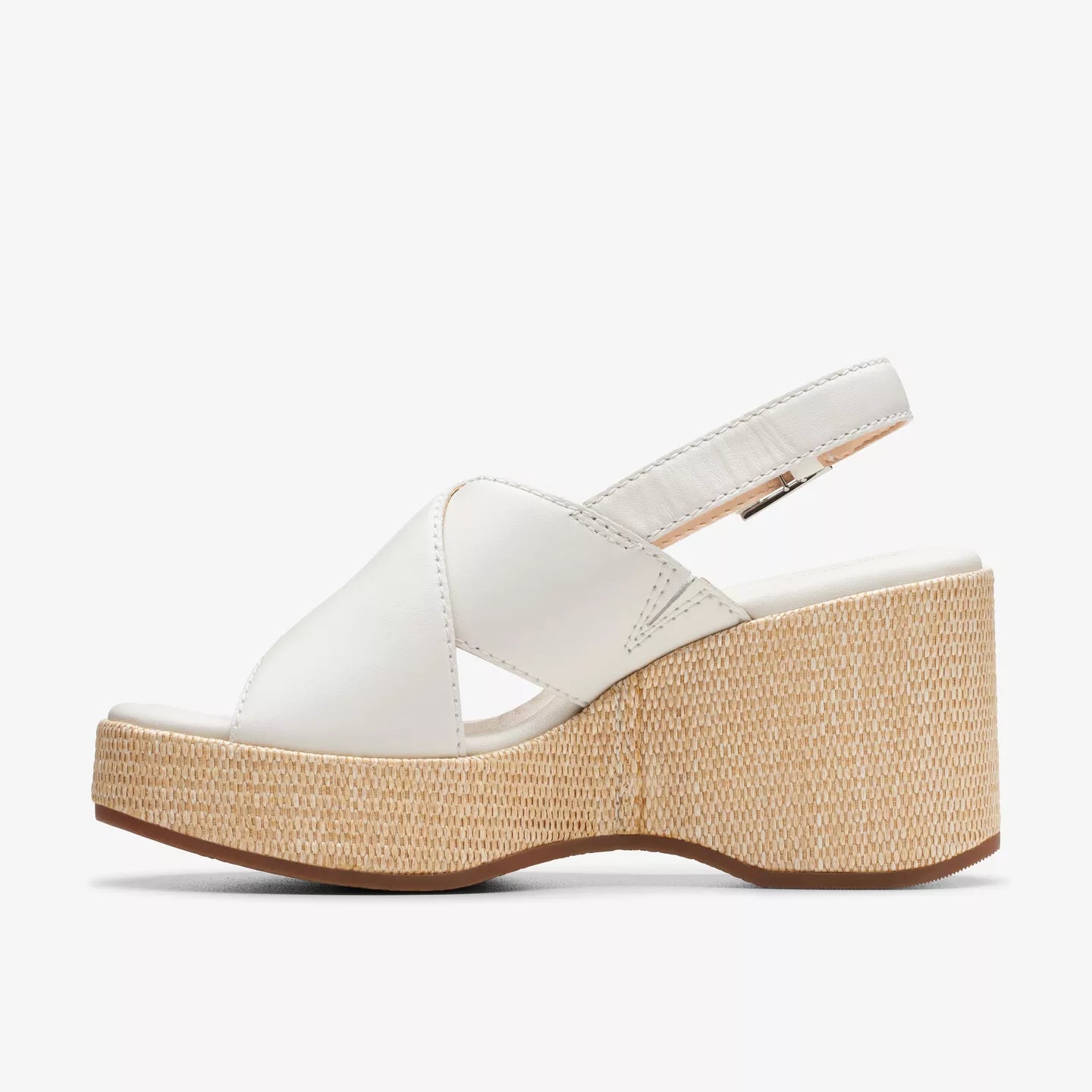 Clarks Manon Wish Off White Leather Wedge - Google SEO