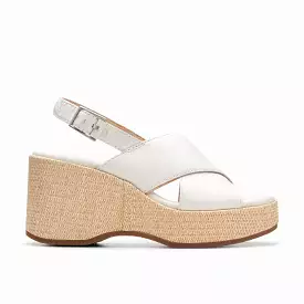 Clarks Manon Wish Off White Leather Wedge - Google SEO