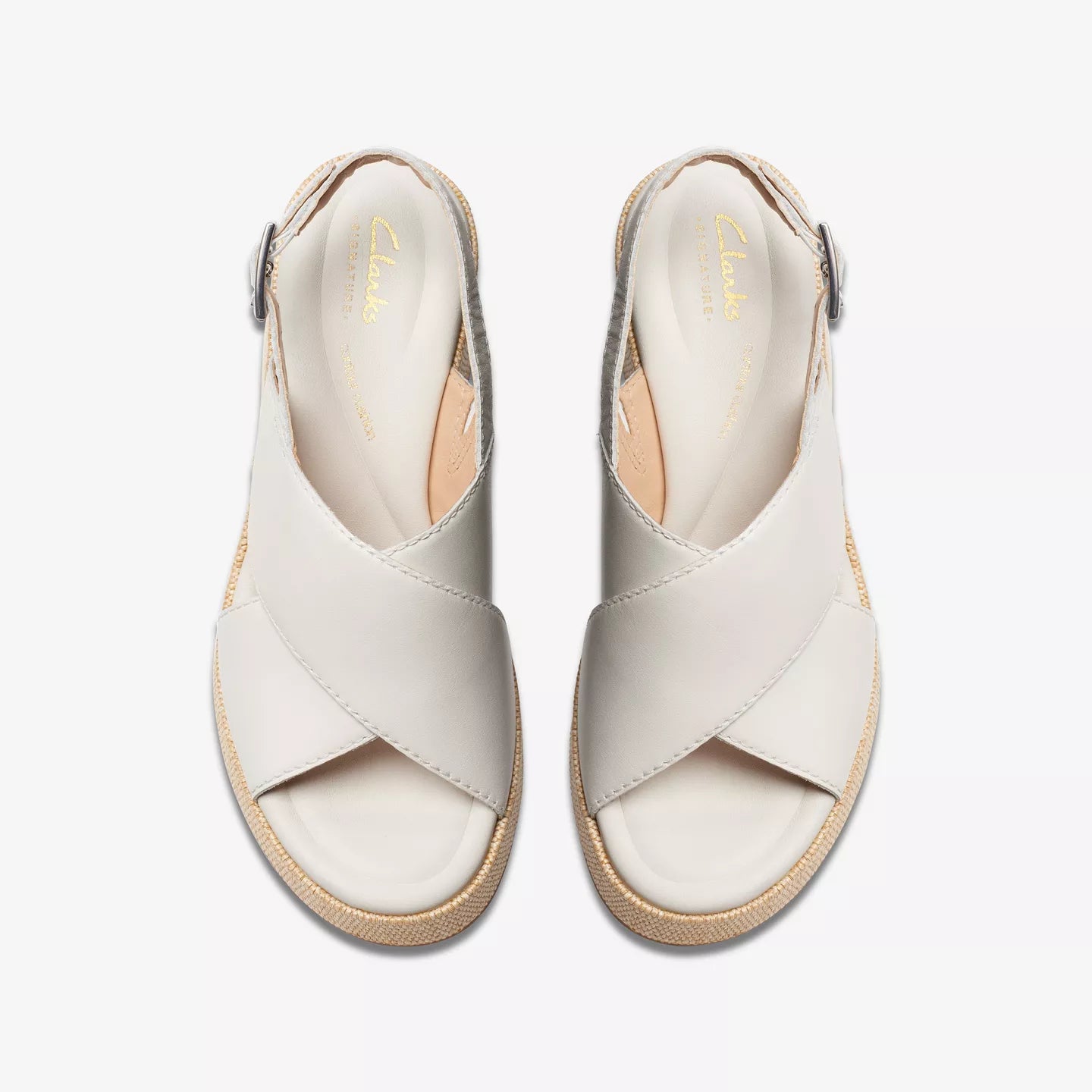 Clarks Manon Wish Off White Leather Wedge - Google SEO