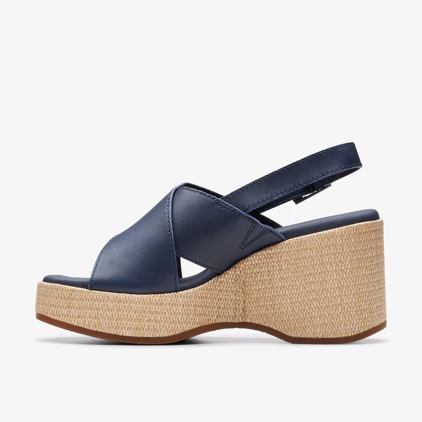 Clarks navy leather wedge- Manon Wish.