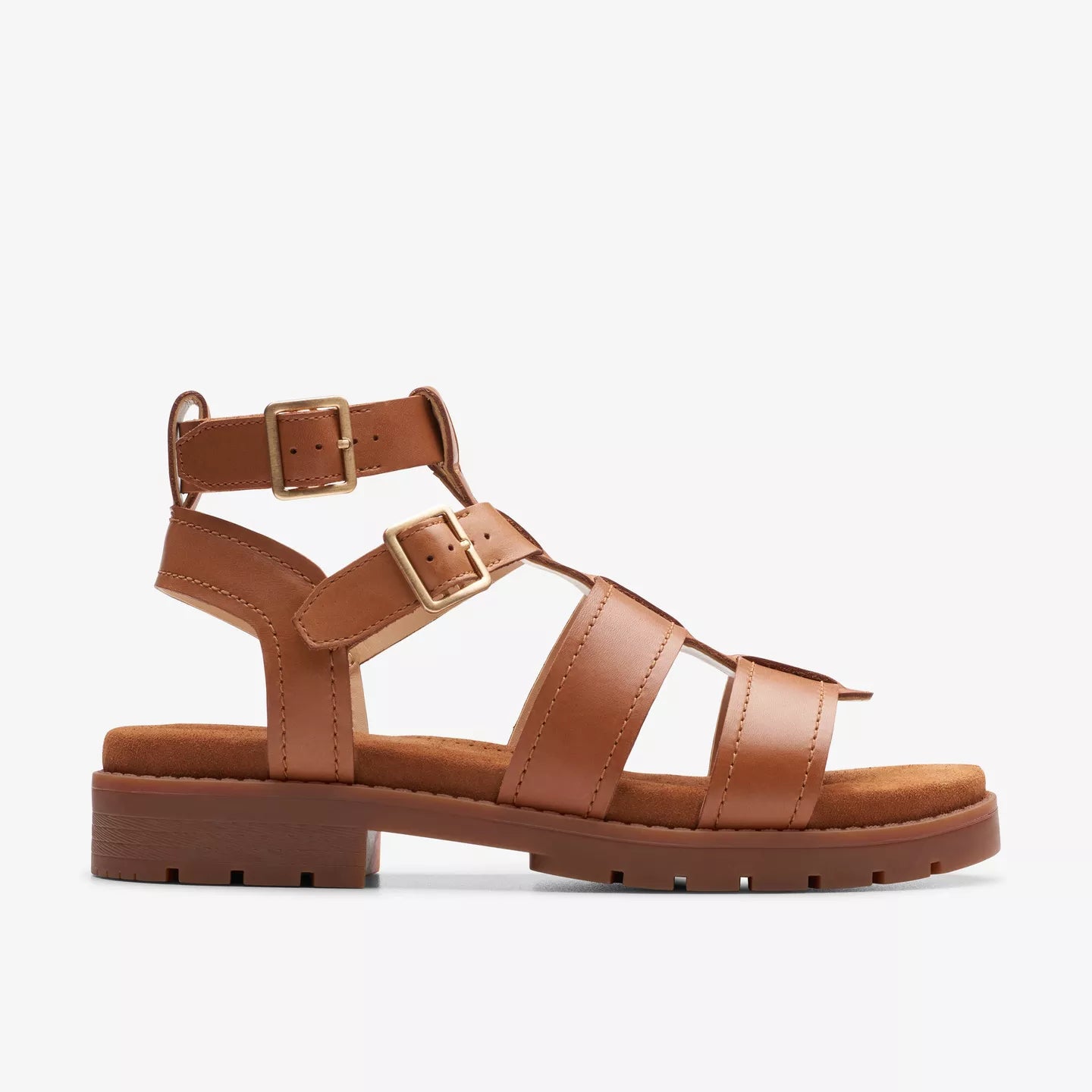 Clarks Tan Leather Sandals