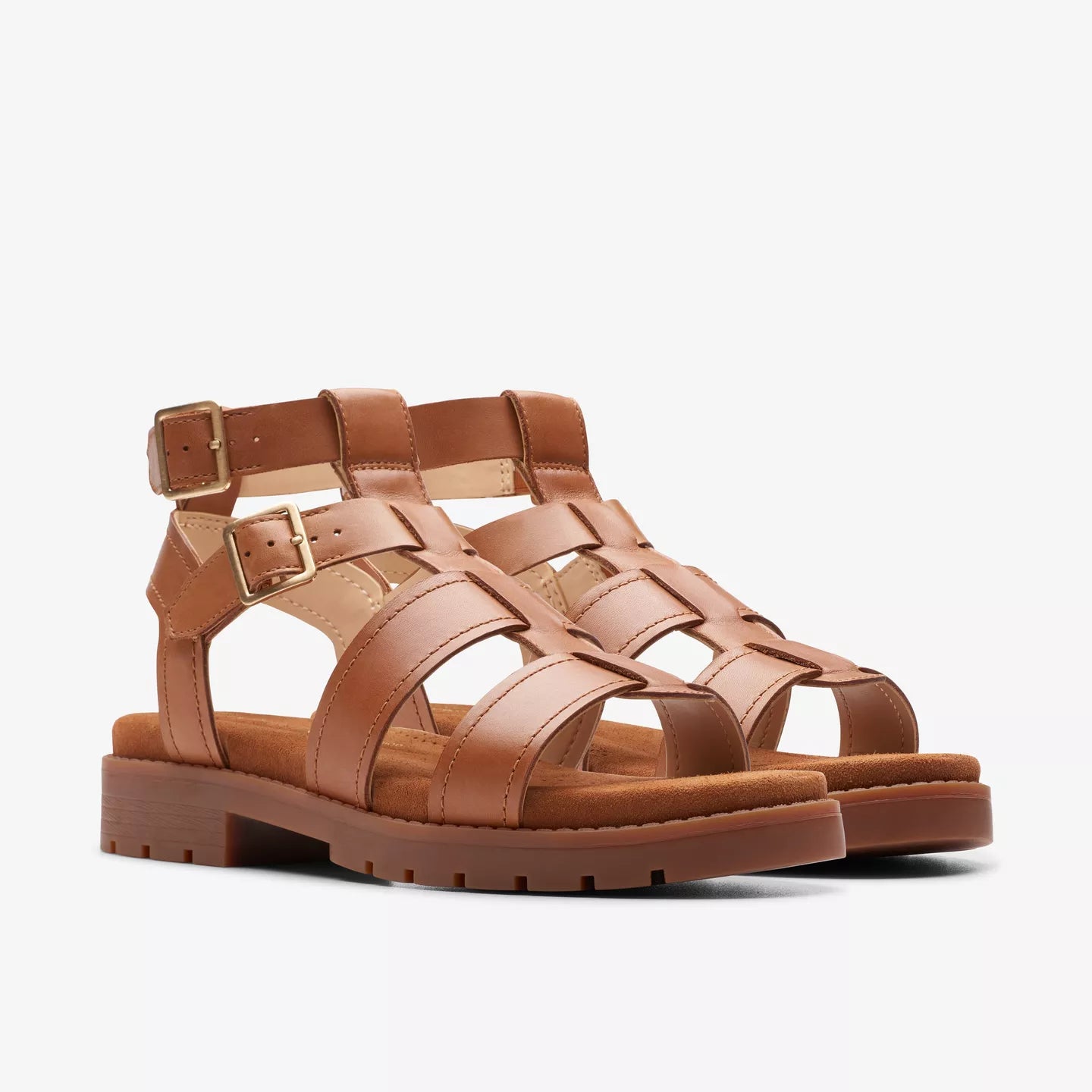 Clarks Tan Leather Sandals