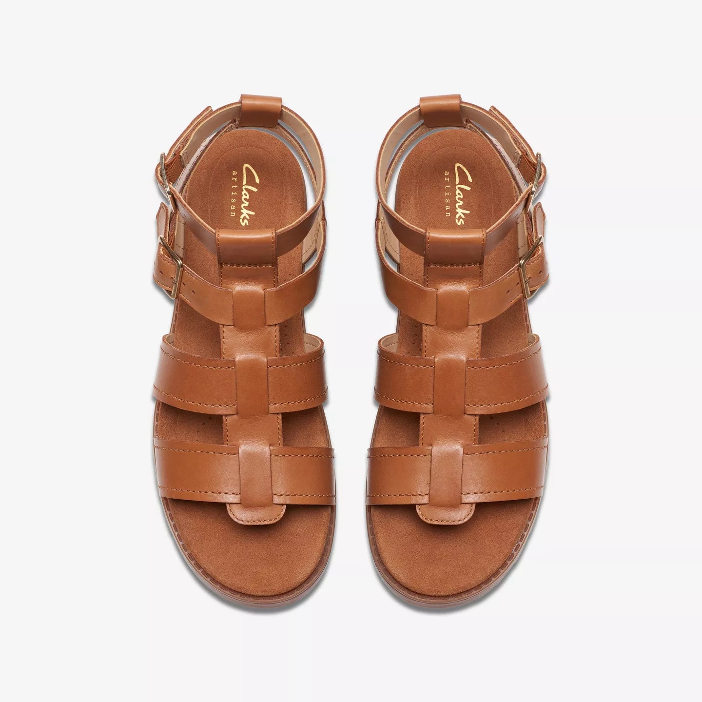 Clarks Tan Leather Sandals