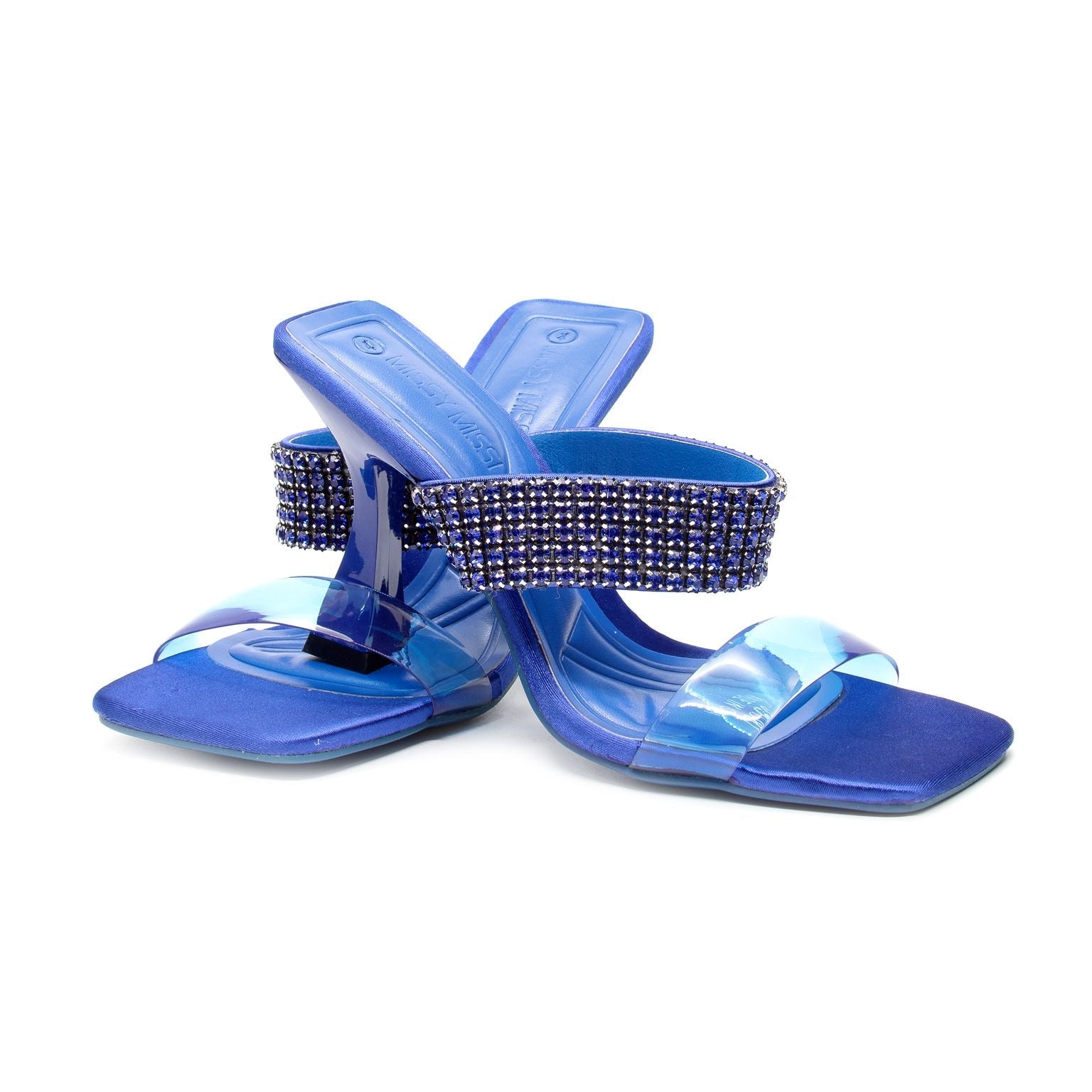 Classy Rhinestone Low Heel Sandals