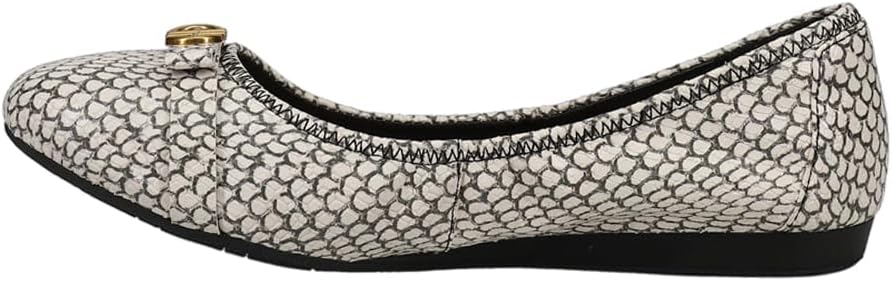 Cole Haan Tova Black White Snake Print Slip On Rounded Toe Classic Ballet Flats