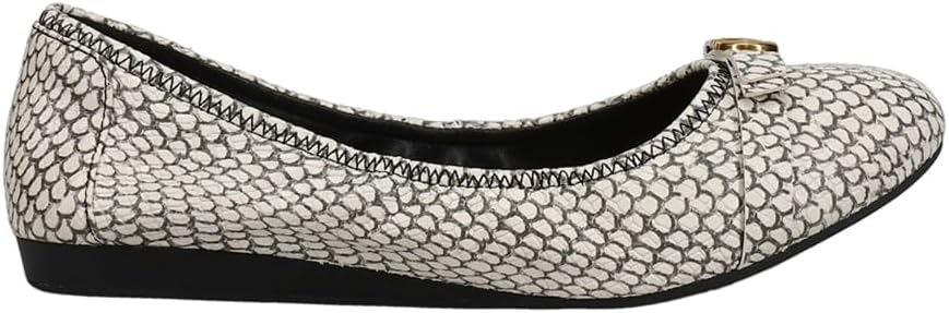 Cole Haan Tova Black White Snake Print Slip On Rounded Toe Classic Ballet Flats