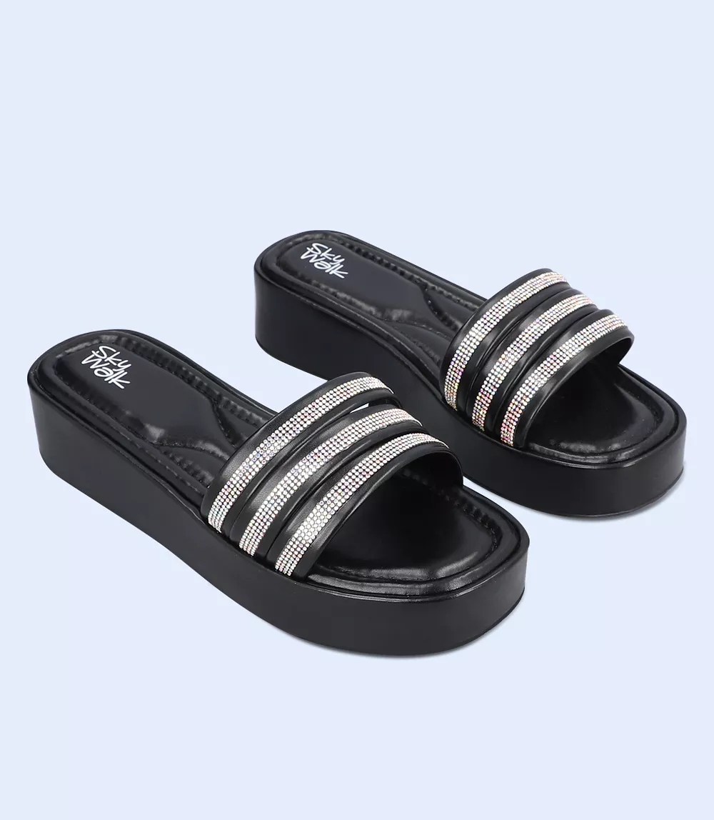 Comfort Slipper for Women - BW9636 BLACK