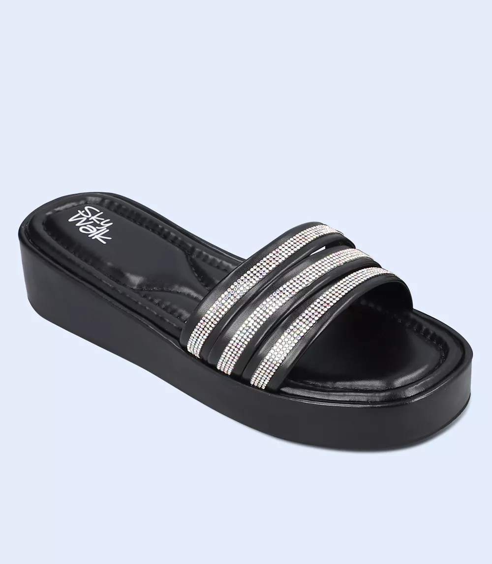 Comfort Slipper for Women - BW9636 BLACK