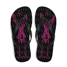 Contortion Flip-Flops: Neon Pink Contorture