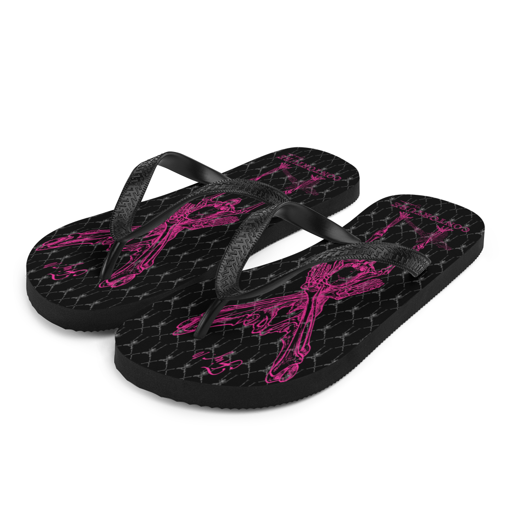 Contortion Flip-Flops: Neon Pink Contorture