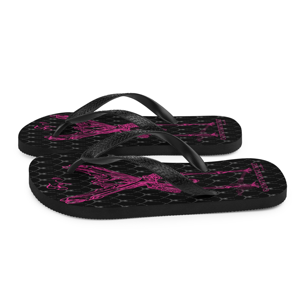 Contortion Flip-Flops: Neon Pink Contorture