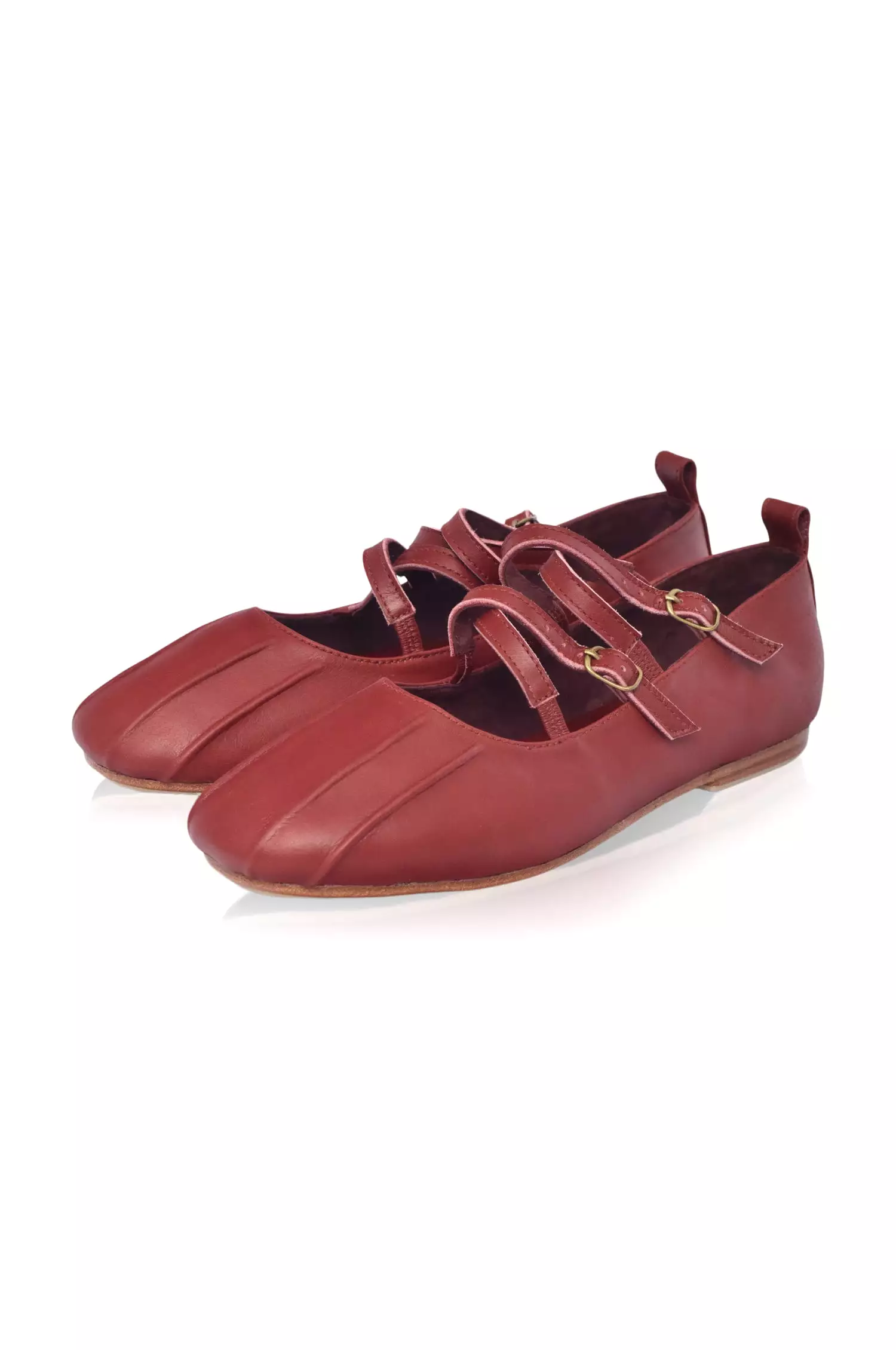 Criss Cross Leather Flats for Women