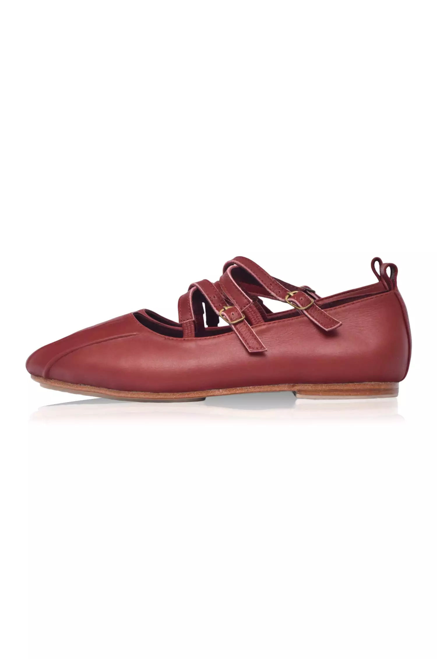 Criss Cross Leather Flats for Women