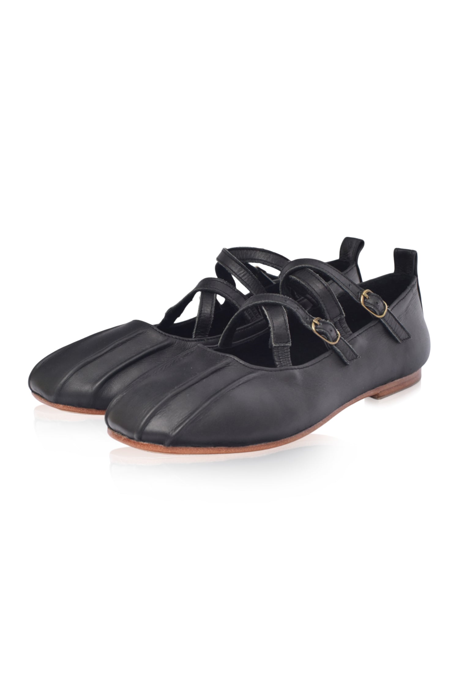 Criss Cross Leather Flats - Shop Now