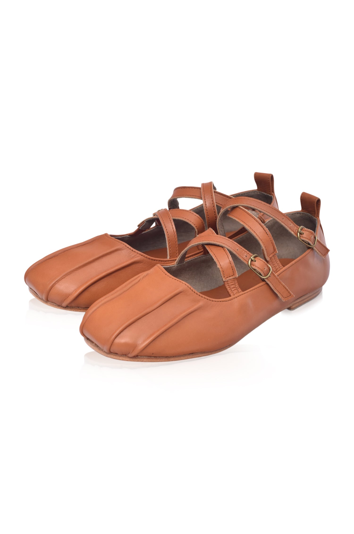 Cross Leather Flats - Shop Now!