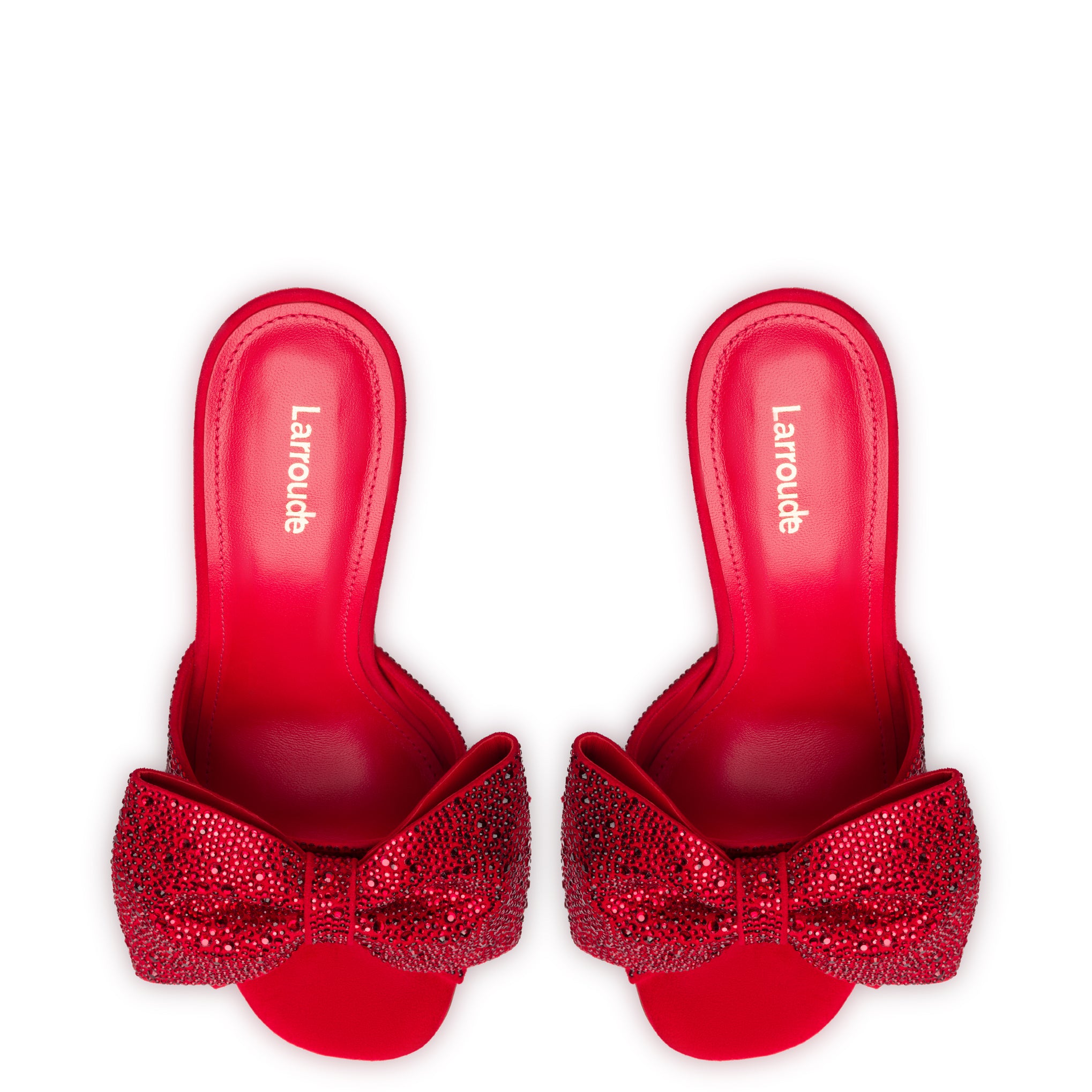 Crystal Scarlet Suede Mule