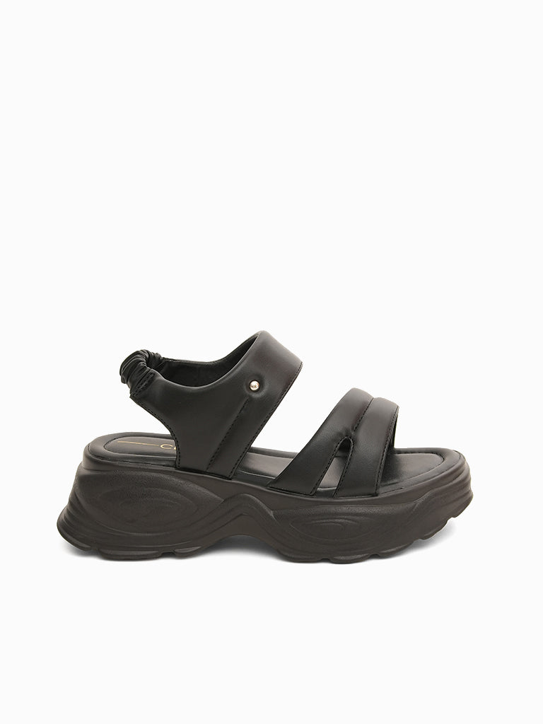 Crêpe Wedge Sandals