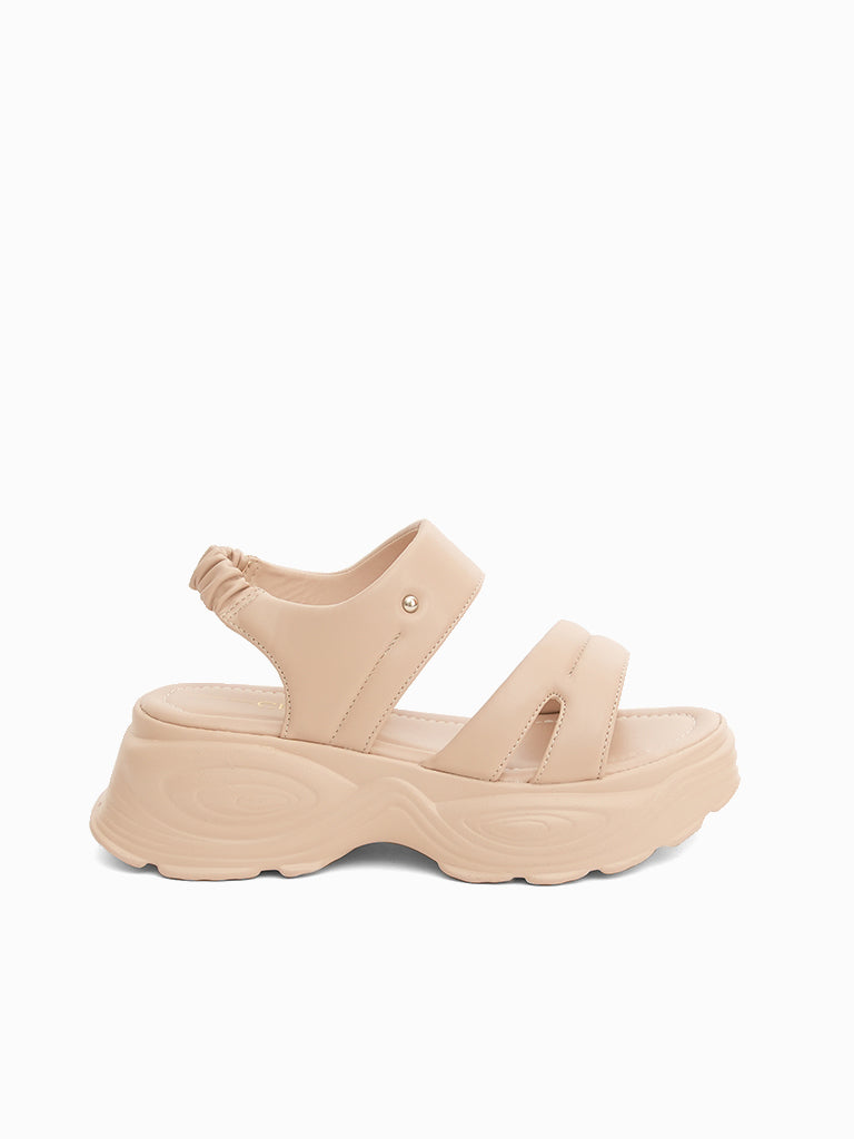 Crêpe Wedge Sandals