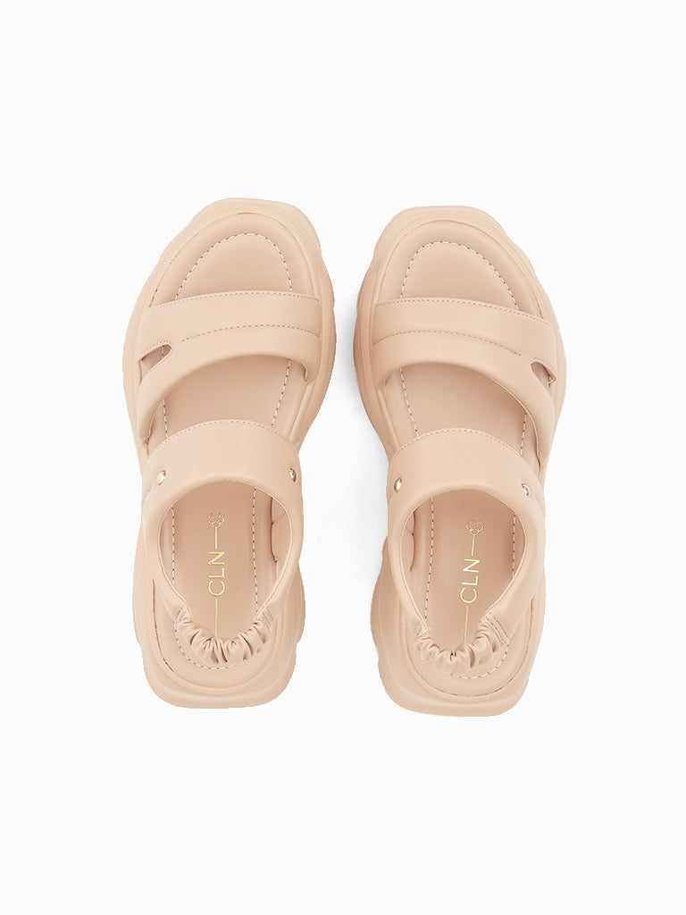 Crêpe Wedge Sandals