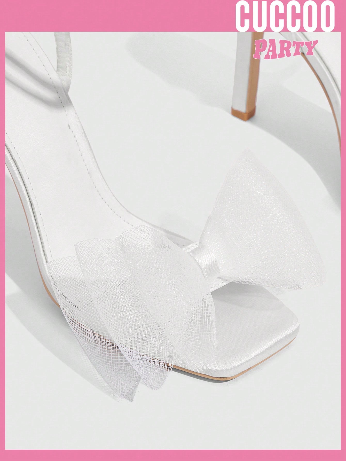 Cucccoo Fashion White High-Heel Sandals - Perfect for Wedding, Dating, Spring & Summer Prom