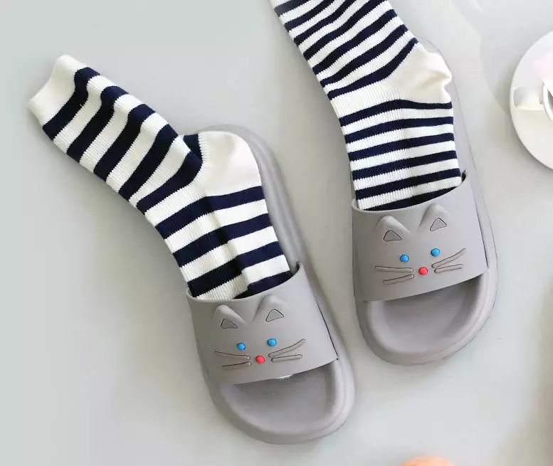 Cute Bear Cat Characters Cozy Slippers Women's Sandals Shoes Office School Home Bath Cushions EVA Sole Outdoor Indoor Non-slip