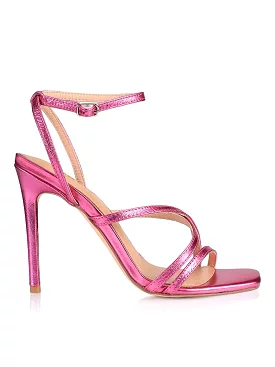 Dagger Stiletto Heels - Pink Metallic