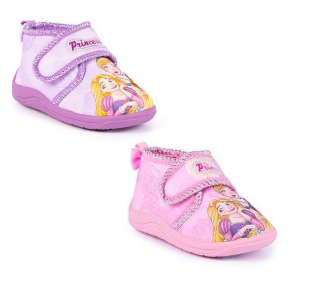 Disney Princess Bedroom Slippers for Girls in Pink and Purple