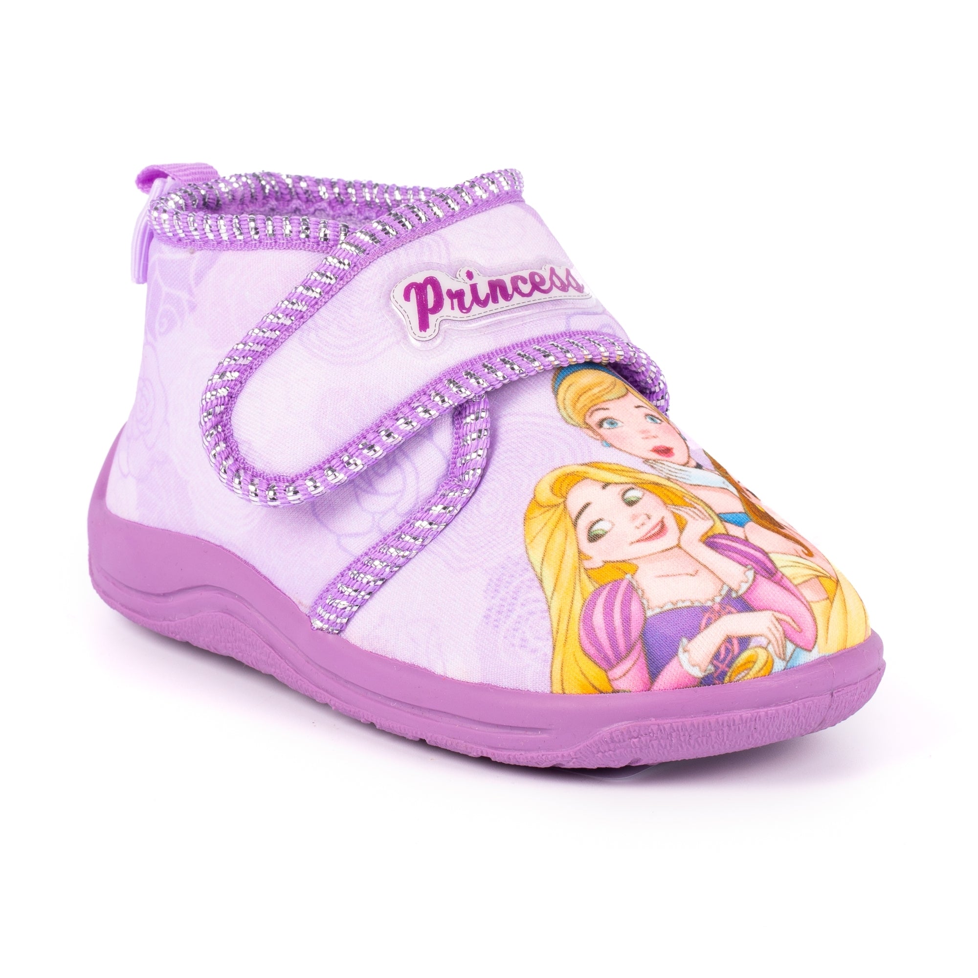 Disney Princess Bedroom Slippers for Girls in Pink and Purple