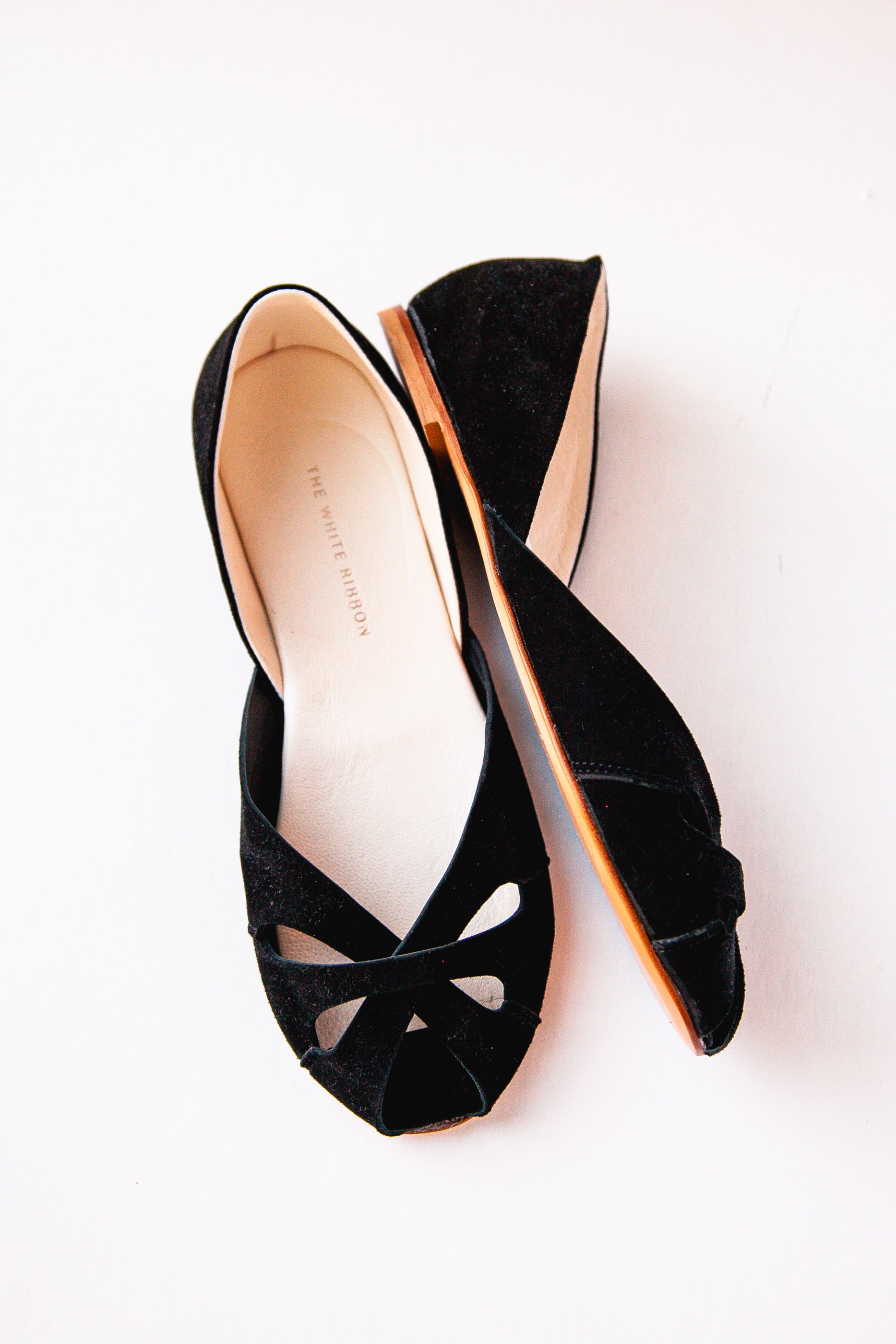 Ella Black Nubuck Ballet Flats