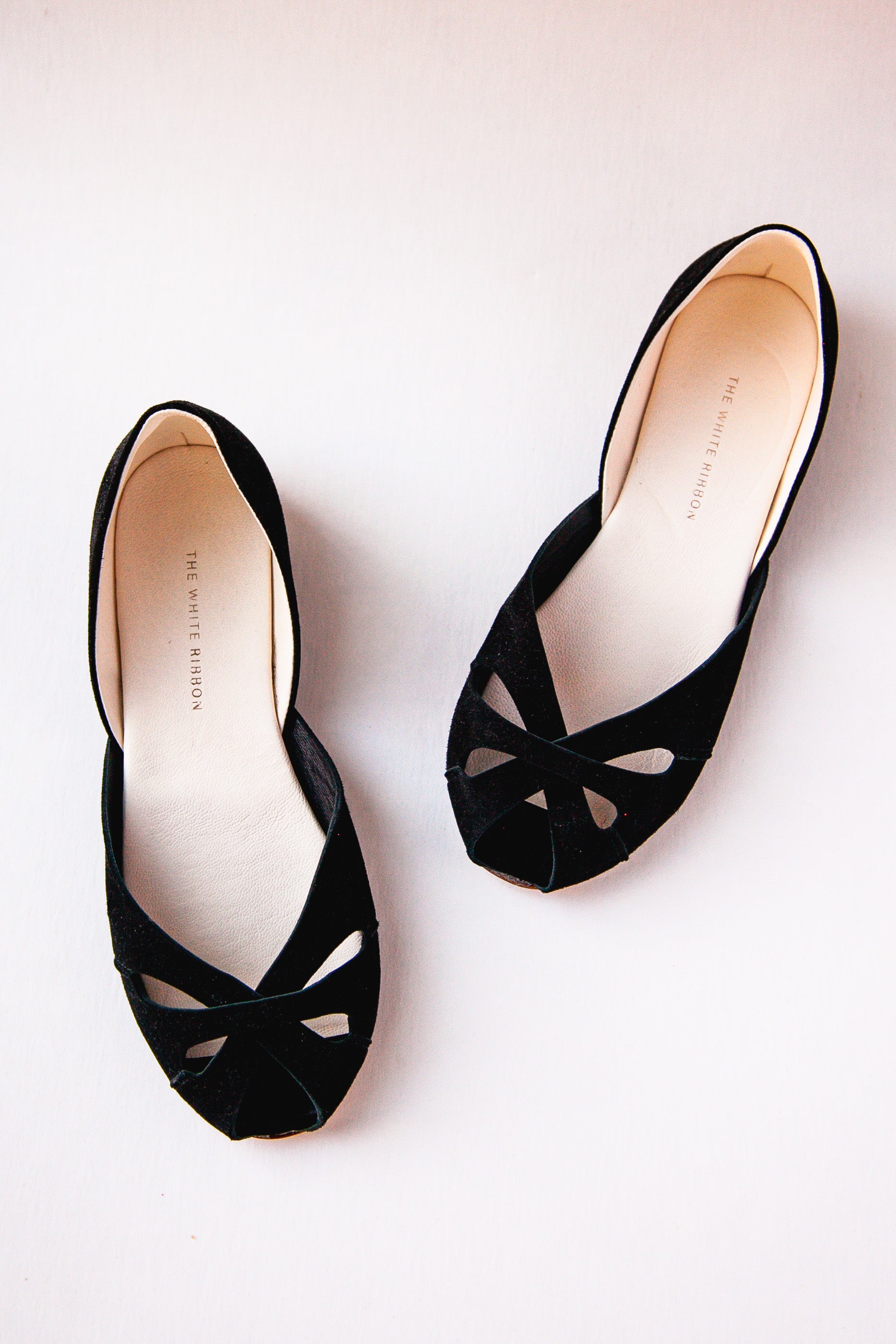 Ella Black Nubuck Ballet Flats