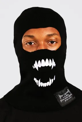 Embroidered Knitted Balaclava