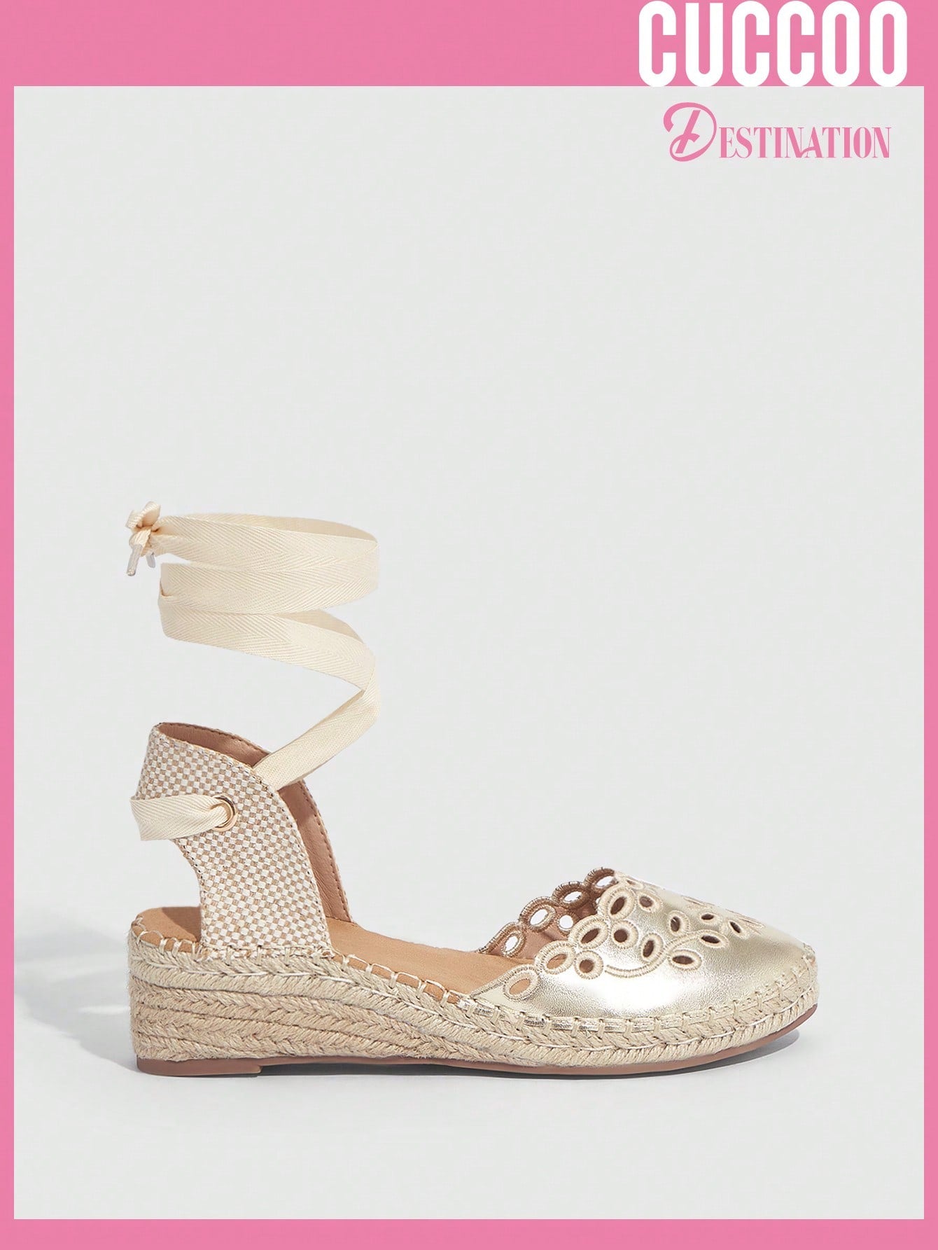 Embroidered Rope Wedge Sandals for Women - Perfect for Spring & Summer