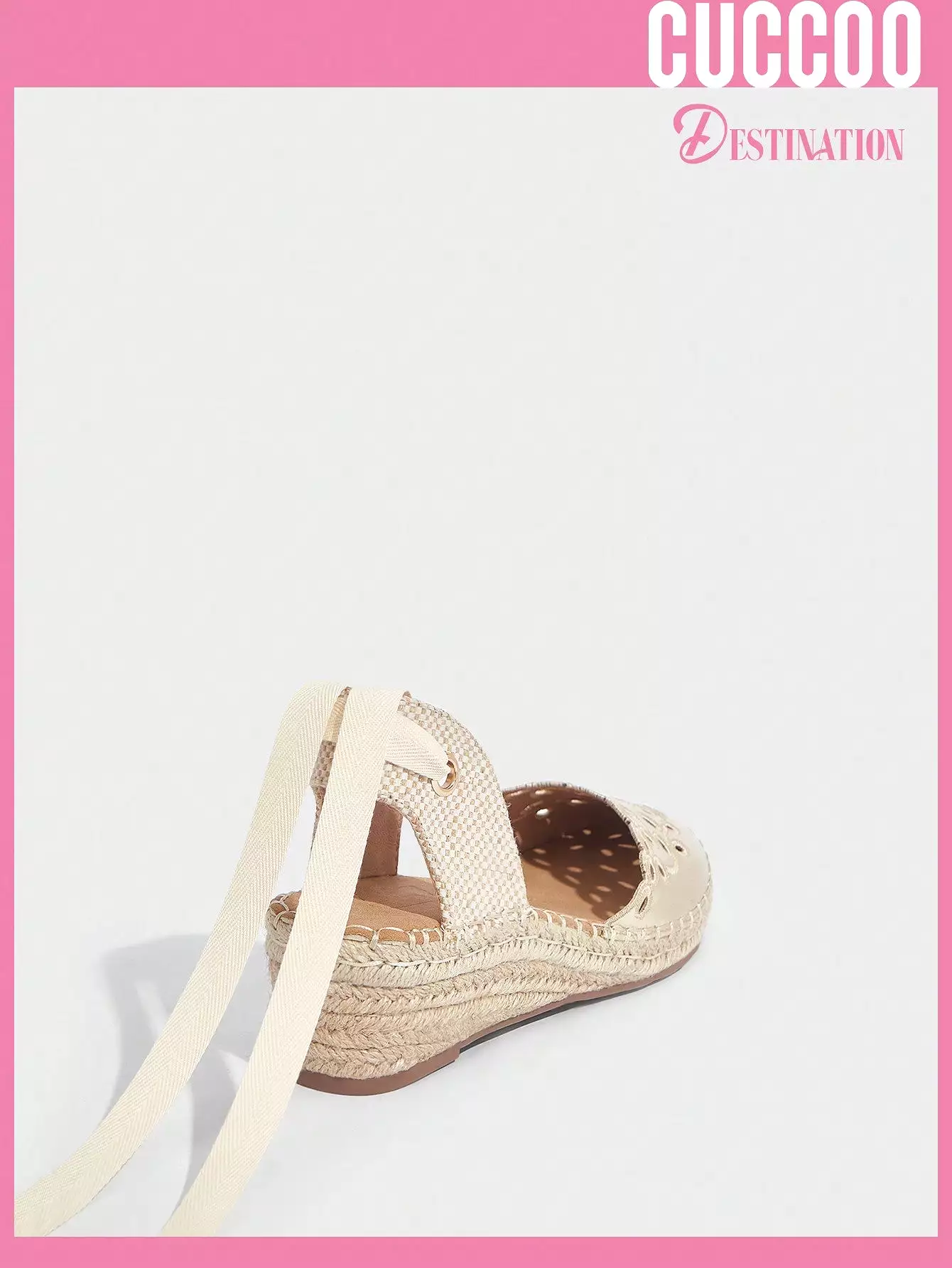 Embroidered Rope Wedge Sandals for Women - Spring Summer Collection