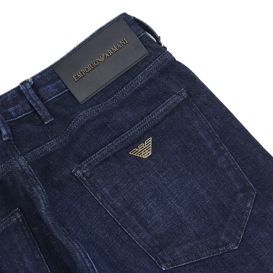 Emporio Armani - J06 Dark Blue Slim Fit Denim Jeans